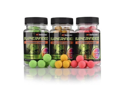 Tandem Baits SuperFeed Fluo Pop-Up Mini Mix 12mm 90g - Kulki pływające