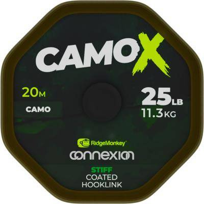 RidgeMonkey CamoX Stiff Coated Hooklink 25lb 20m