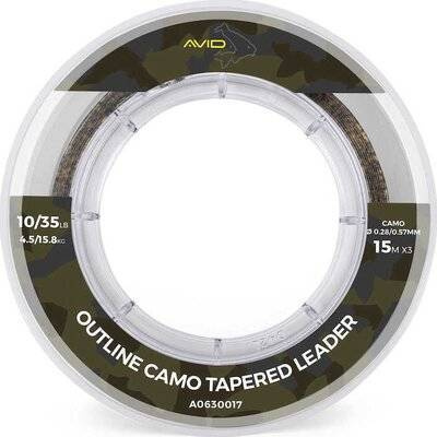 Avid Outline Camo Tapered Leader 10lb / 35lb