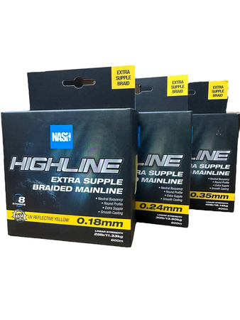 Nash Highline Extra Supple Braid UV Yellow 600m