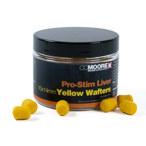 Cc Moore Pro Stim Liver Dumbell Wafters Yellow 10x14mm