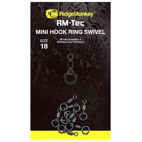 RidgeMonkey Mini Hook Ring Swivel size 18