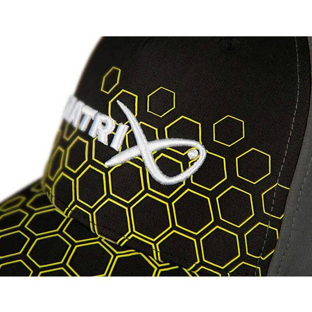 Matrix Hex Print Baseball Cap Black