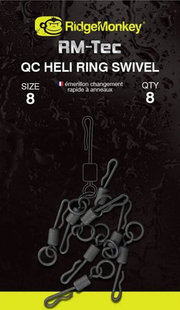 RidgeMonkey QC Heli Ring Swivel size 8