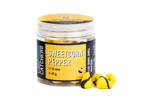 Carp Catchers Fluo Snail Shell Wafters Sweetcorn Pepper 15mm 45g