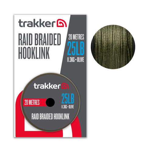 Trakker Raid Braided Hooklink 25lb 20m