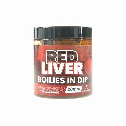 Starbaits Red Liver Boilies in Dip 20mm