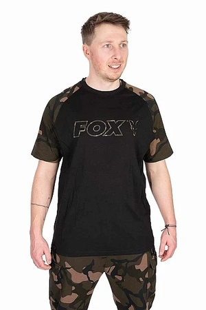 Fox Black Camo Outline Print T-Shirt