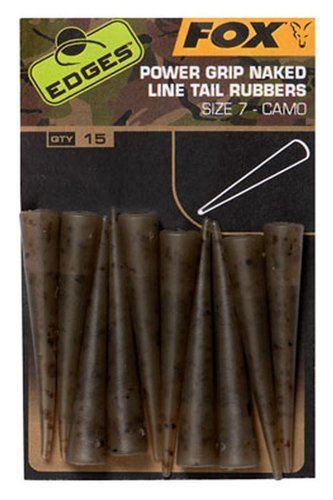 Fox Edges Naked Line Tail Rubbers size 7 Camo