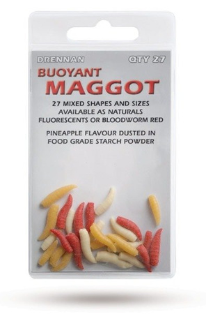 Drennan Buoyant Maggot Naturals -  Sztuczne robaki naturalne 27 szt.