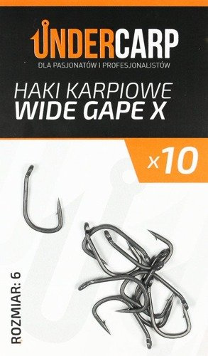 Undercarp Teflonowe haki karpiowe WIDE GAPE X 6