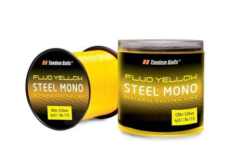 Tandem Baits Steel Mono Fluo Yellow 0,30mm 600m