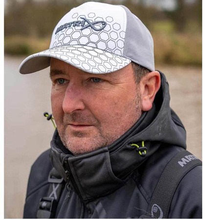 Matrix Hex Print White Cap