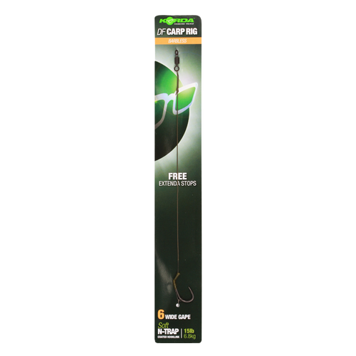 Korda N-Trap DF Rig Wide Gape 6 Barbless
