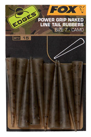 Fox Edges Naked Line Tail Rubbers size 7 Camo