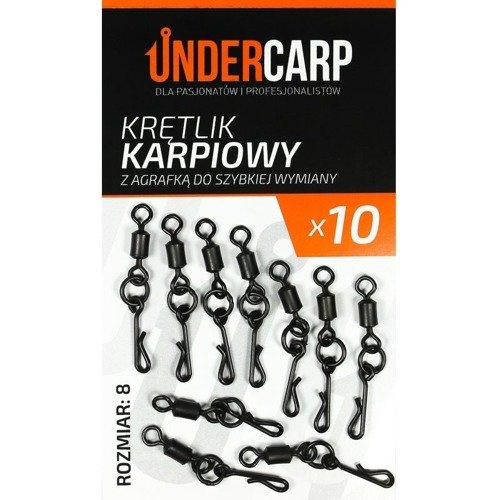 Undercarp Krętlik karpiowy z agrafką do szybkiej wymiany rozmiar 8