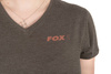 Fox Women T-Shirt V-neck Olive Marl Mauve