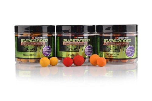 Tandem Baits SuperFeed Diffusion Boilies  Halibut & Truskawka 14mm / 16mm 90g - Kulki tonące