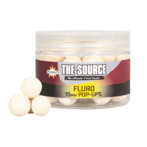 Dynamite Baits The Source White Fluro Pop-Ups 15mm