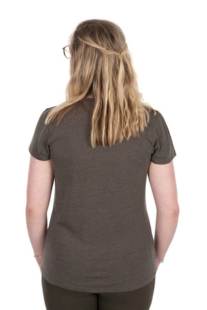 Fox Women T-Shirt V-neck Olive Marl Mauve