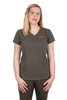Fox Women T-Shirt V-neck Olive Marl Mauve