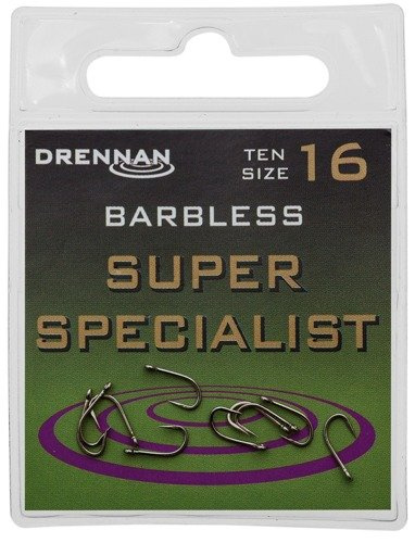 Drennan Super Specialist Barbless size 4 - Haczyki 10 szt.