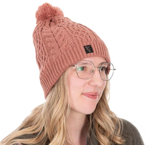 Fox Ladies Knitted Bobble Hat