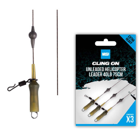 Nash Cling On Unleaded Helicopter Leader 40lb 75cm