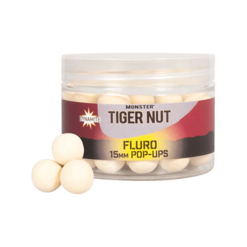 Dynamite Baits Monster Tigernut White Fluro Pop Ups 15mm