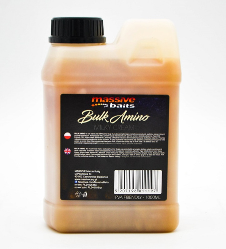 Massive Baits Bulk Amino Milky Cream 1000ml