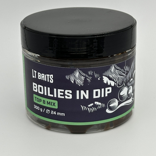 LT Baits Top 8 Mix Boilies in Dip 24mm 300gr