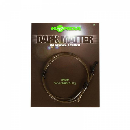 Korda Dark Matter QC Swivel Leader Weed 50cm 18.1kg