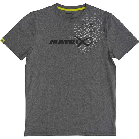 Matrix Hex Print Tshirt Grey Marl
