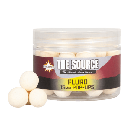 Dynamite Baits The Source White Fluro Pop-Ups 15mm