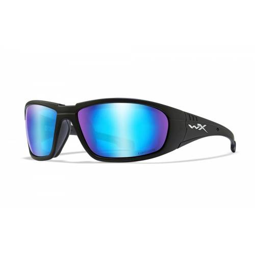 Wiley X BOSS Matte Black Frame Blue Mirror