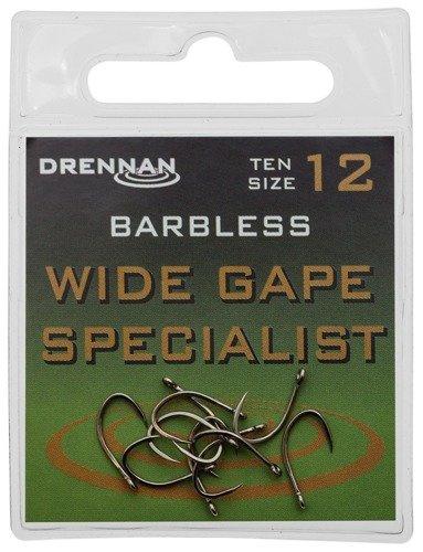 Drennan Wide Gape Specialist Barbless size 8 - Haczyki 10szt.