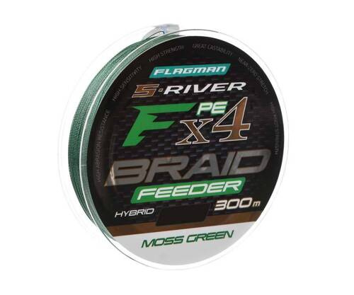 Flagman S-River PE Braid Hybrid F4 Feeder Moss Green 300m