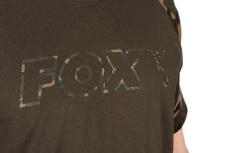 Fox Camo Outline Print T-Shirt Khaki
