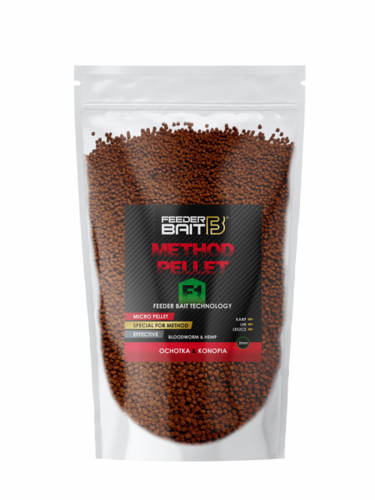 Feeder Baits Method Pellet Ochotka / Konopie 2mm 800g