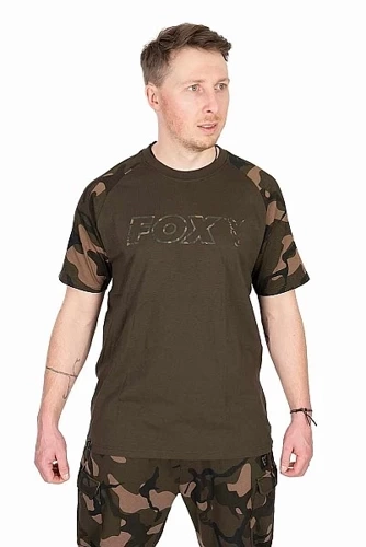 Fox Camo Outline Print T-Shirt Khaki