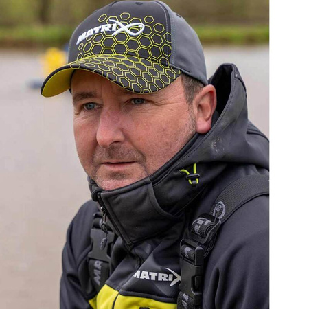 Matrix Hex Print Baseball Cap Black