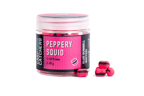 Carp Catchers Fluo Dumbell Wafters Peppery Squid 12x9mm 45g
