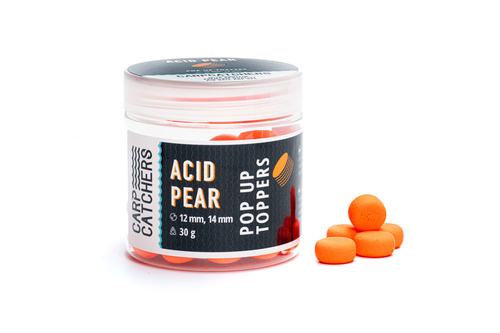 Carp Catchers Fluo Pop Up Toppers Acid Pear 12/14mm 30g