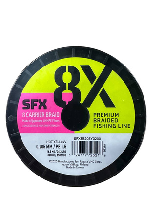 Sufix SFX x8 Hot Yellow 23,5mm 3200m
