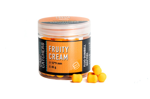 Carp Catchers Fluo Dumbell Wafters Fruity Cream 12x9mm 45g