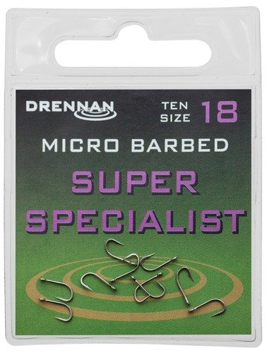 Drennan Super Specialist Micro Barbed size 14 - Haczyki 10szt.
