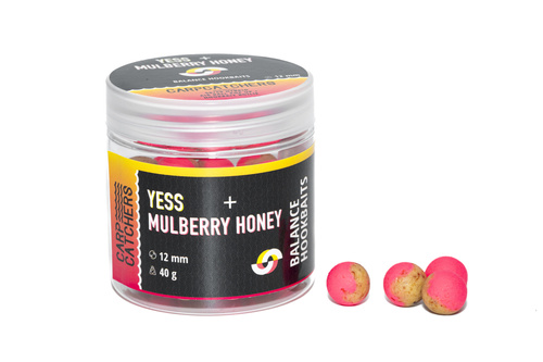Carp Catchers Balanced Hookbaits Yess + Mulberry Honey  12mm 40g
