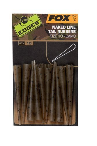 Fox Edges Naked Line Tail Rubbers size 10 Camo