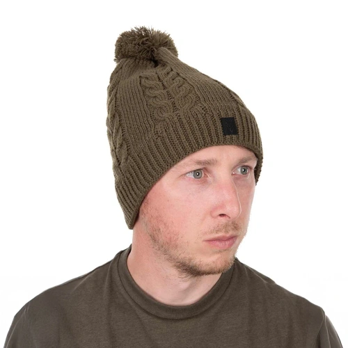 Fox Khaki Knitted Bobble Hat