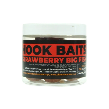 Ultimate Products Strawberry Big Fish Hook Baits 24mm 100g